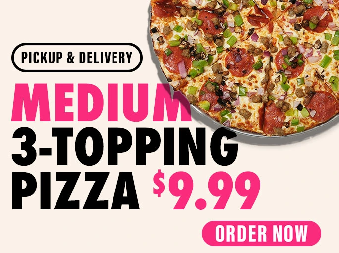 Medium 3-topping pizza from CRUST N CRUNCH